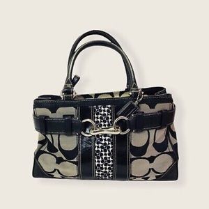 COACH HAMPTONS SIGNATURE HANDBAG/CARRY-ALL AUTHENTIC #J0851-F13073